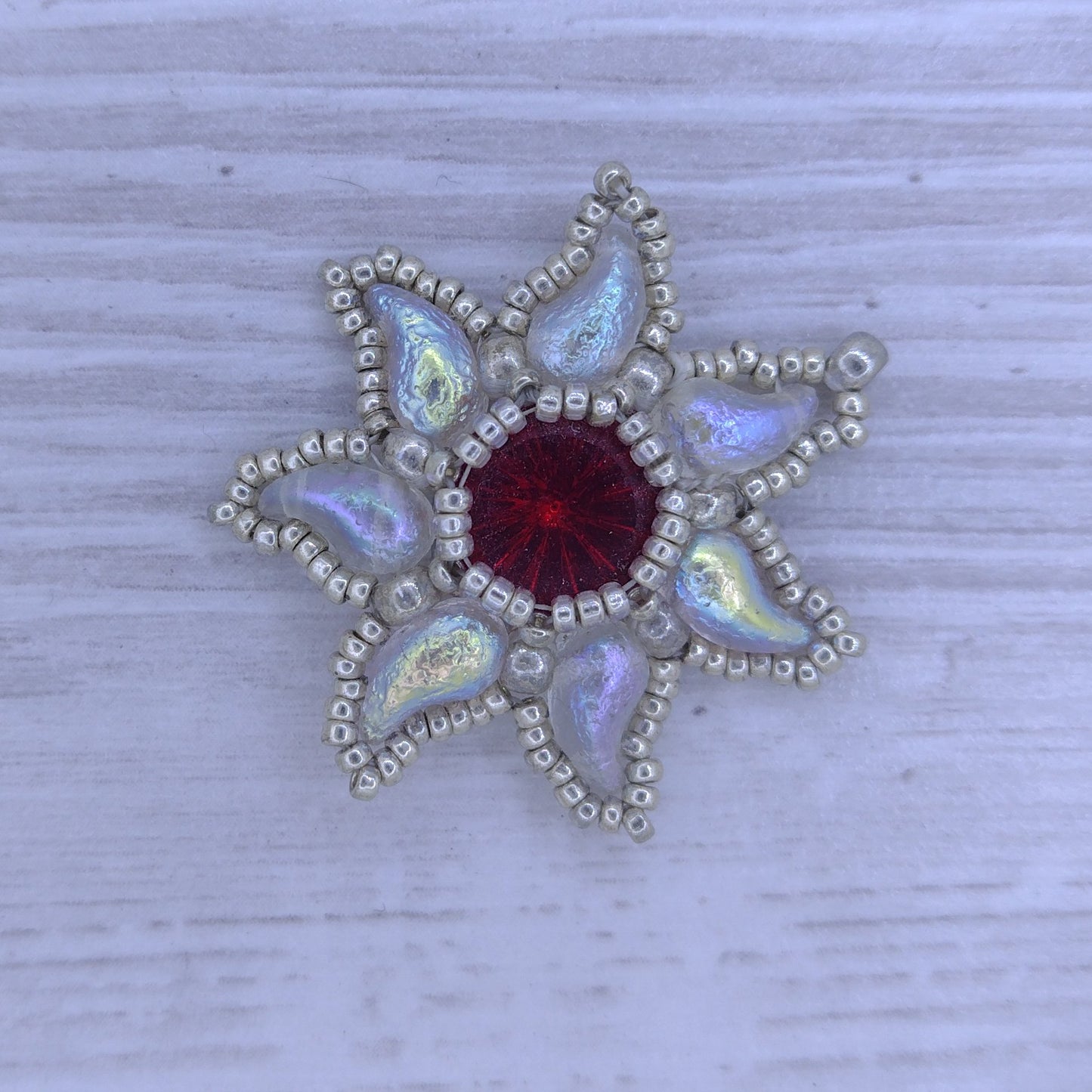 Bead Kit - Eidelweiss in Light Siam and Silver