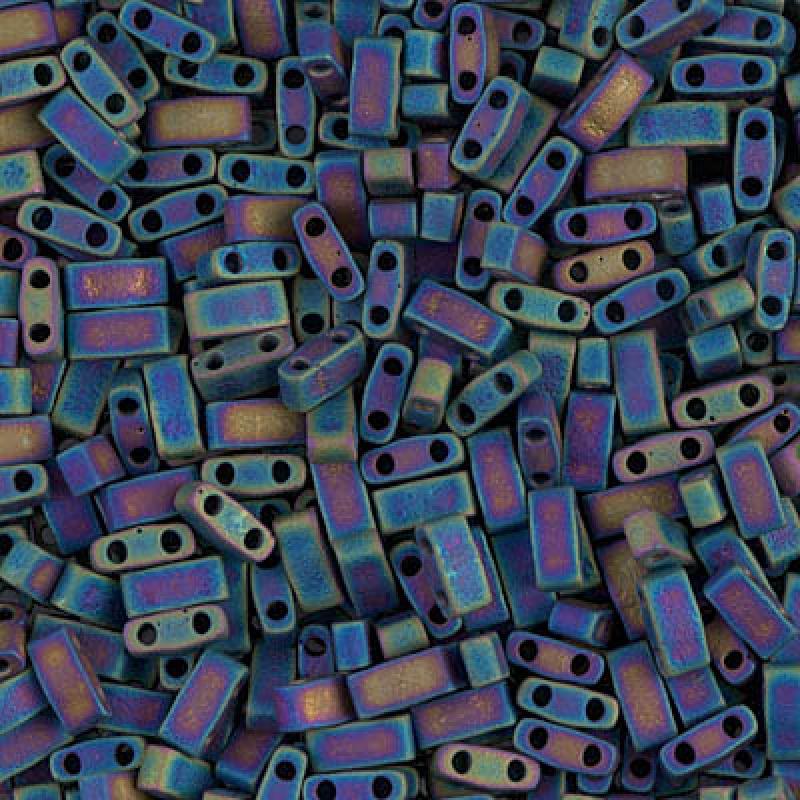 HTL0401FR - 5g Half Tila beads in Matt Multi Iris