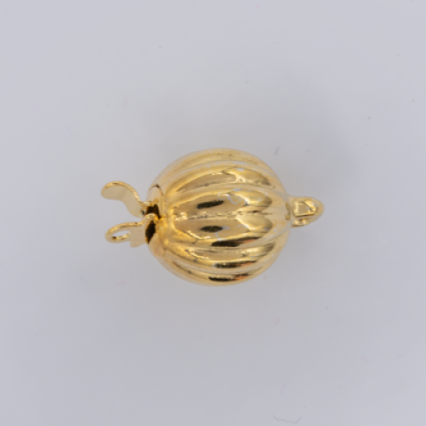 Neumann Gold textured ball clasp with 1 row 13818 - 10mm