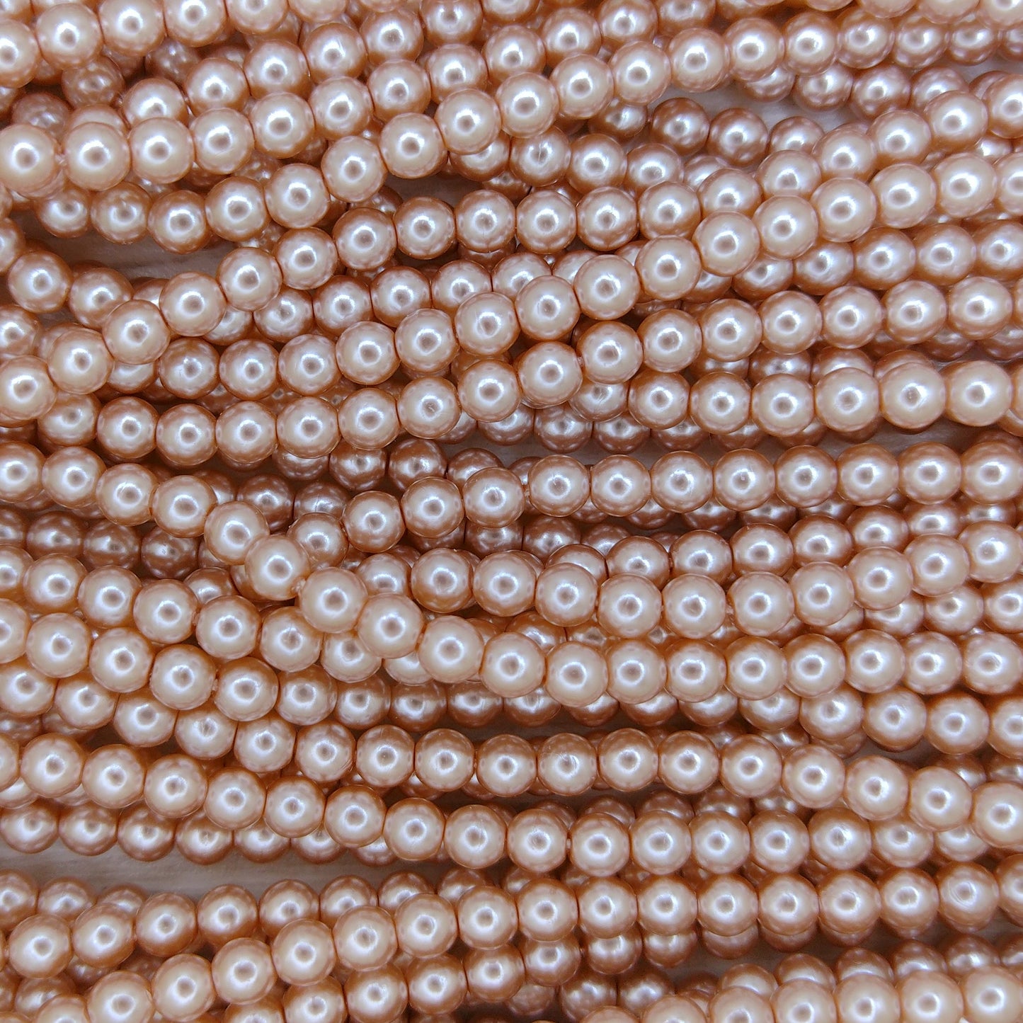 150 x 2mm round pearls in Vintage Rose