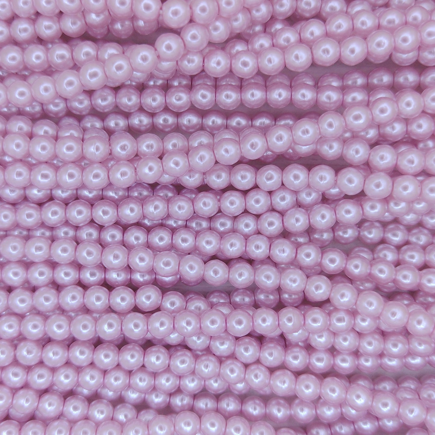 150 x 2mm round pearls in Lilac Pink
