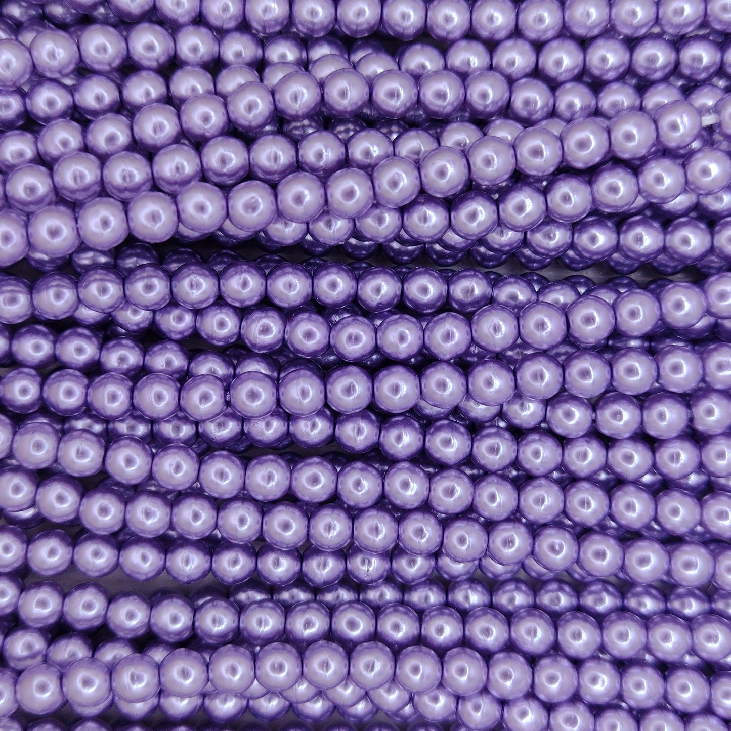 150 x 3mm round pearls in Violet