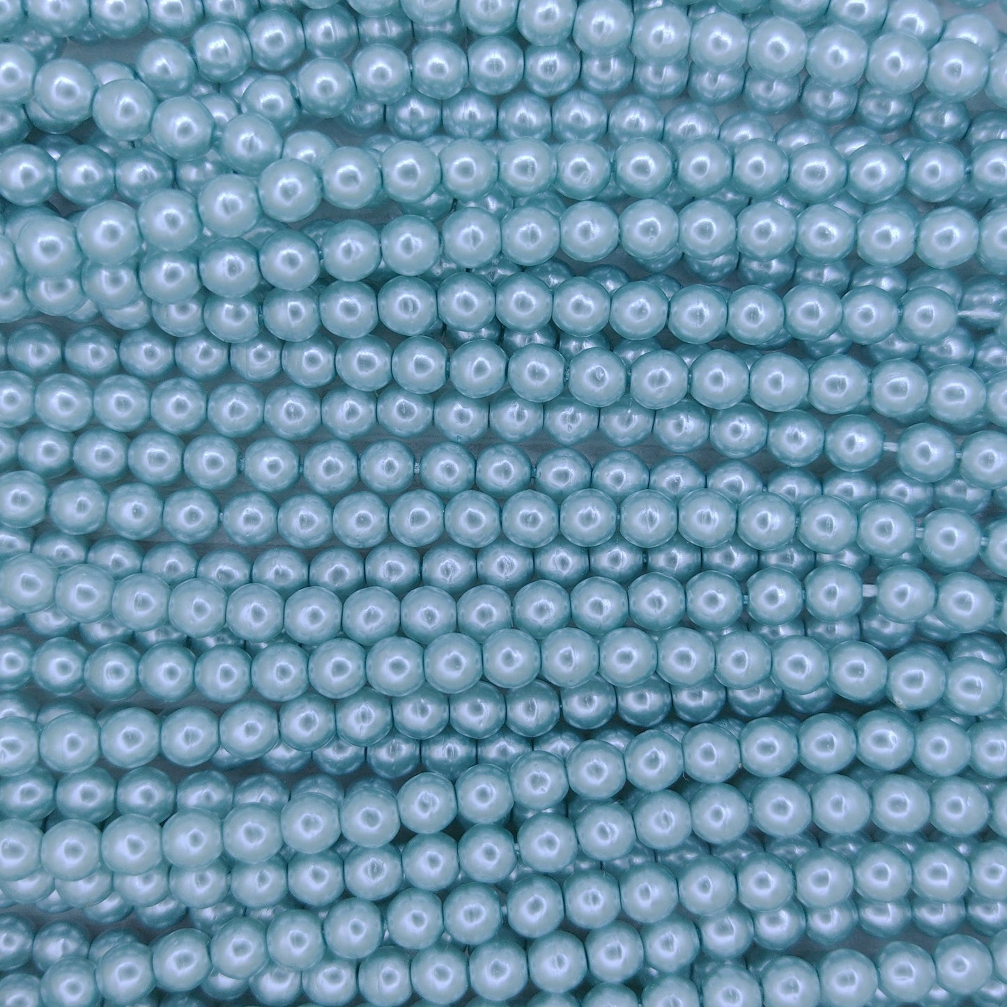150 x 2mm round pearls in Aqua