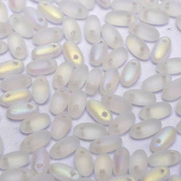 10g rizo beads in Matt Crystal AB