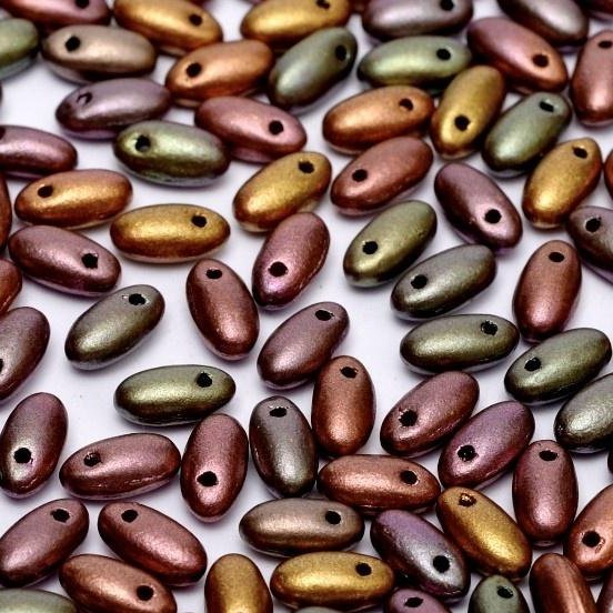 10g rizo beads in Purple Iris Gold