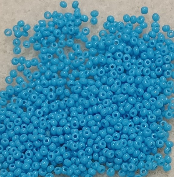 5g Size 16/0 Preciosa seed beads in Light Blue
