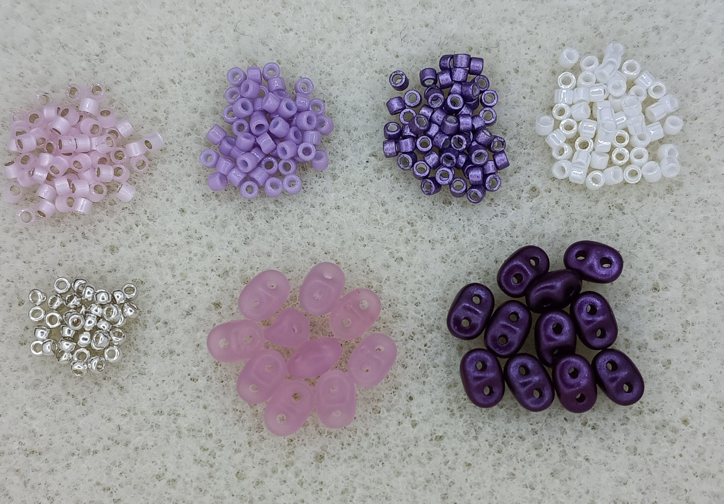 PRE ORDER Bead Kit - Jean Power's Summer 2026 Beadalong in Purples and Cream