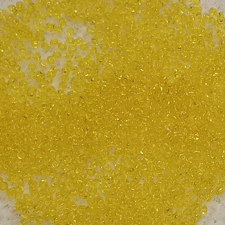 5g Size 16/0 Preciosa seed beads in Transparent Yellow