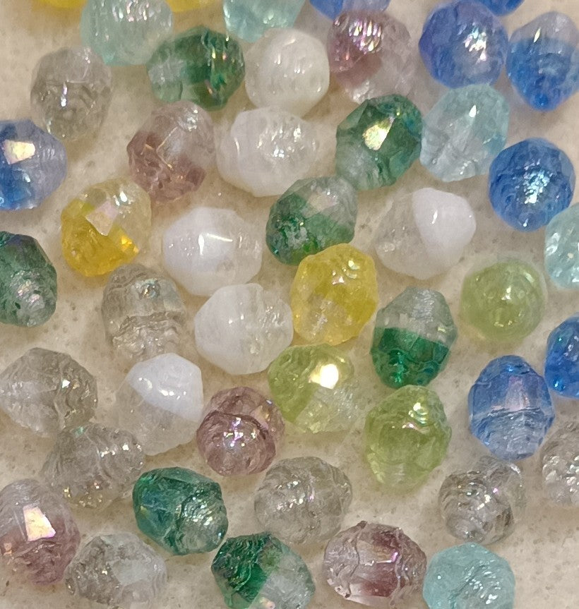 15 x faceted Prop in Spring Mix (8x6mm)
