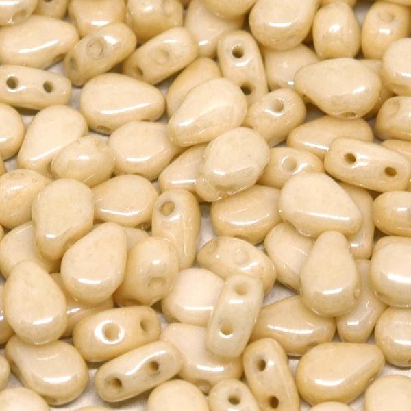 20 x Round DropDuo in Chalk White/Champagne Lustre