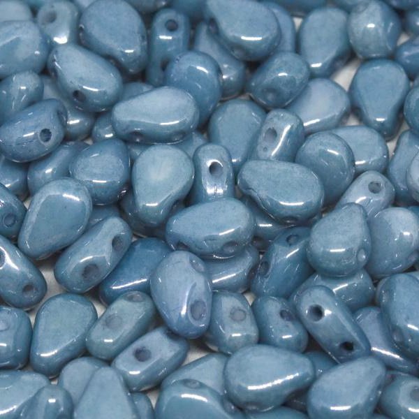 20 x Round DropDuo in Chalk White/Baby Blue Lustre