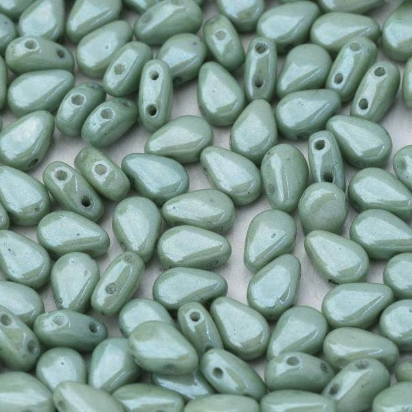 20 x Round DropDuo in Chalk White/Teal Lustre