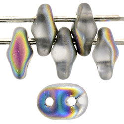 10g Superduo beads in Matt Crystal Vitrail