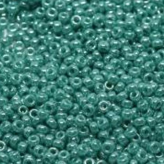 0435 - 10g Size 8/0 Miyuki seed beads in Green Turquoise Lustre