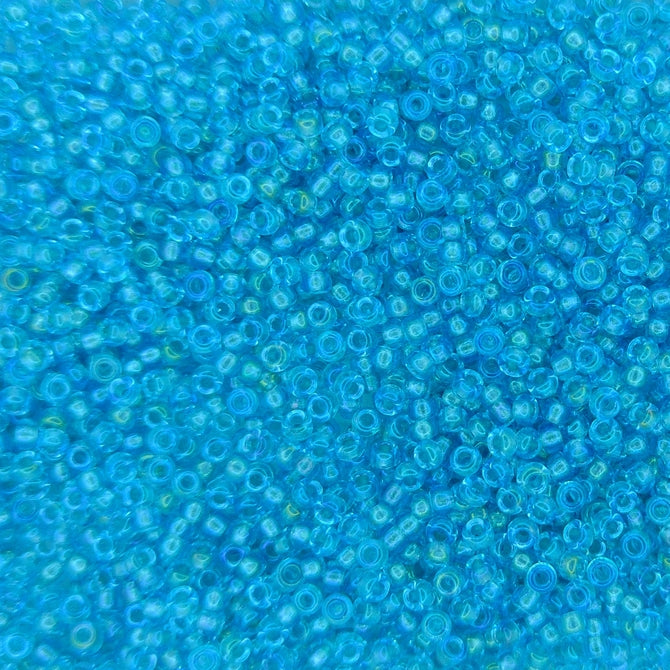 1822 - 10g Size 11/0 Miyuki seed beads in Fancy lined Aqua