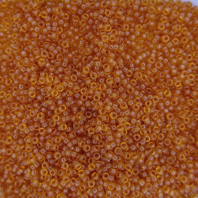 0133 - 5g Size 15/0 Miyuki seed beads in Transparent Topaz
