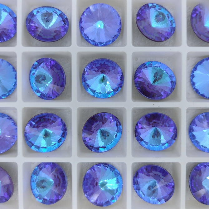 14mm rivoli in Crystal Burgundy Delite (Aurora)