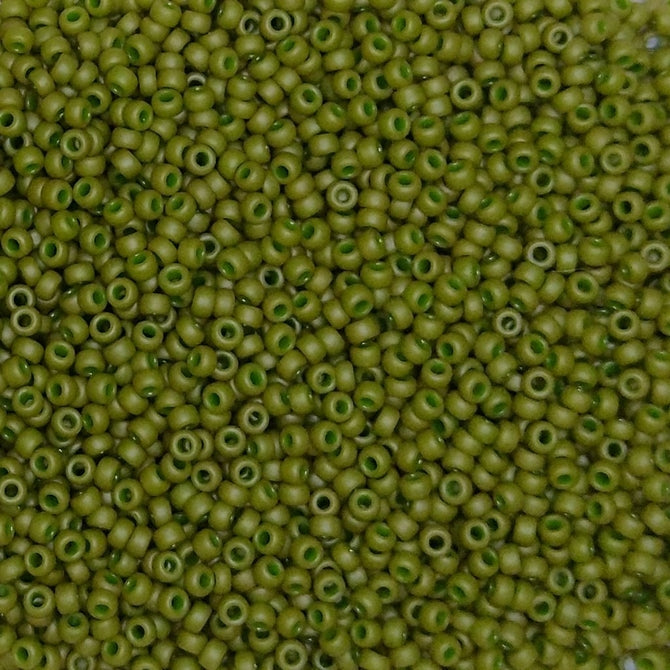 2049 - 10g Size 11/0 Miyuki seed beads in Special dyed Olive Green