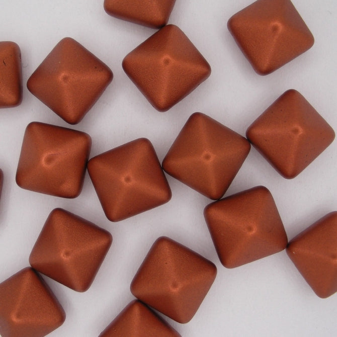 2 x 12mm pyramids in Matt Copper