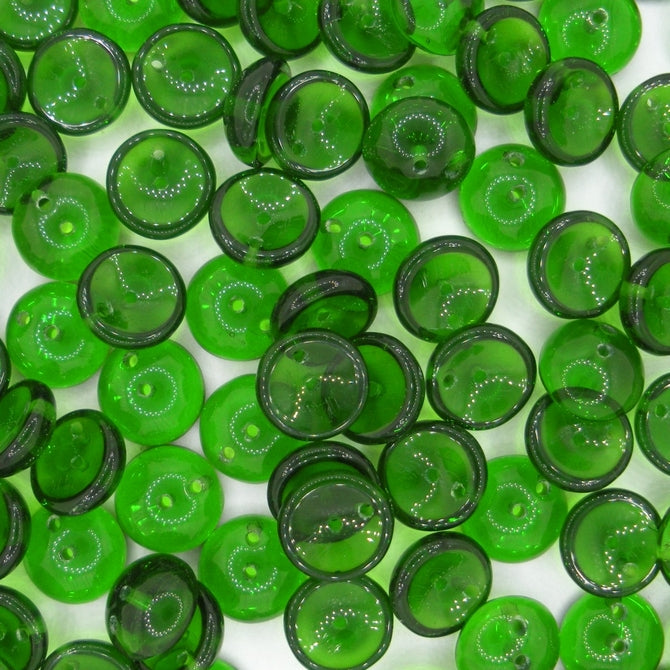 25 x piggy beads in Emerald