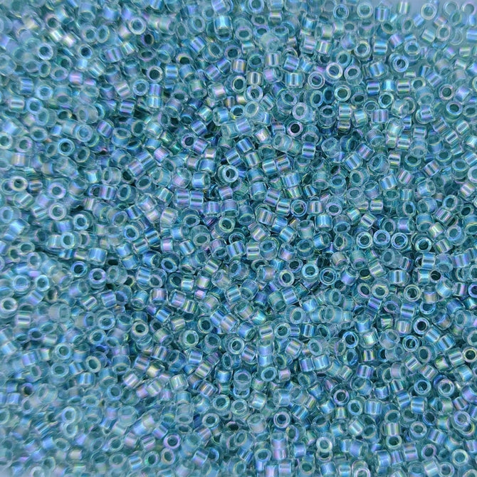 DB0084 - 5g Size 11/0 delicas in Sea Foam ld Crystal AB