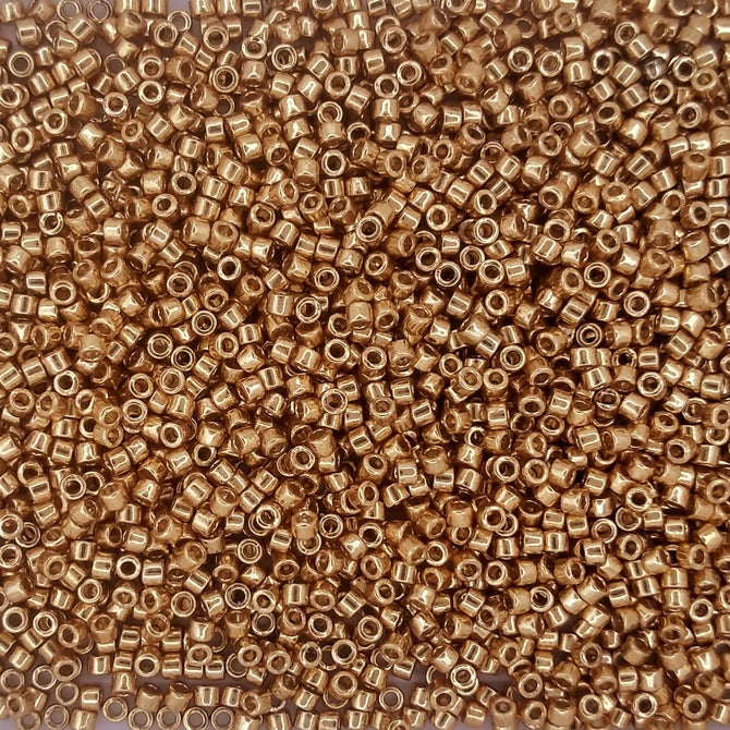 DB1833 - 1g Size 11/0 delicas in Duracoat Galvanised Yellow Gold