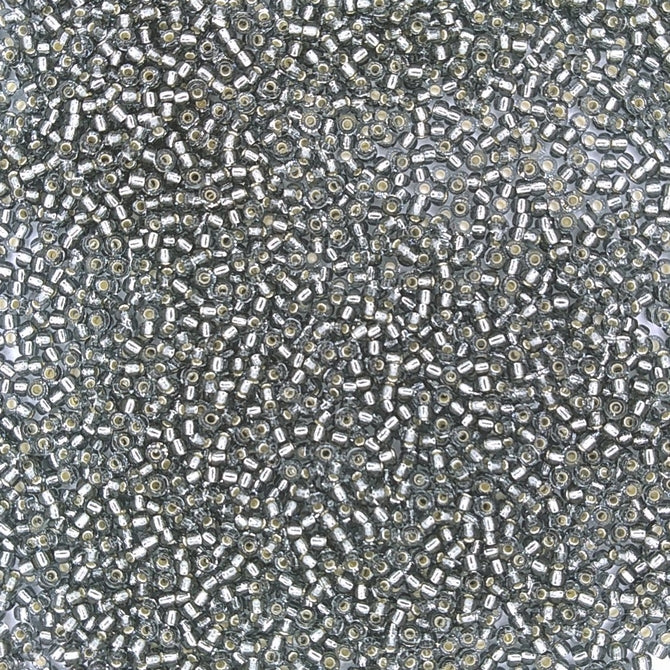 0021 - 10g Size 11/0 Miyuki seed beads in Silver lined Grey