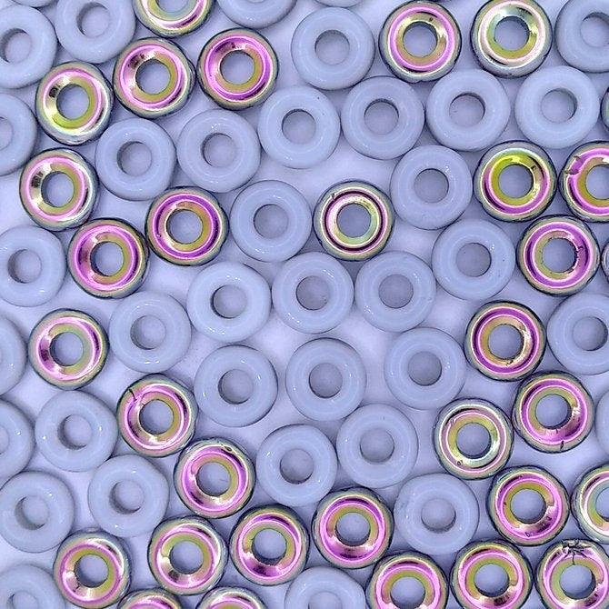 10mm ring in Alabaster Vitrail