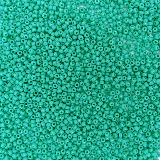 0412 - 10g Size 11/0 Miyuki seed beads in Opaque Turquoise Green