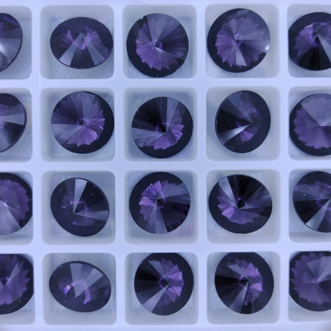 14mm rivoli in Amethyst (Aurora)