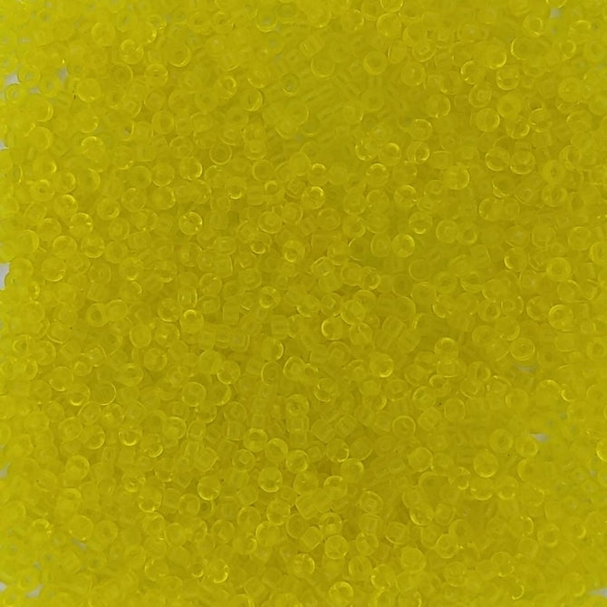 0136 - 10g Size 11/0 Miyuki seed beads in Transparent Yellow