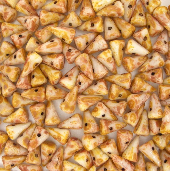 10 x small spikes in Dark Travertin (5x8mm)