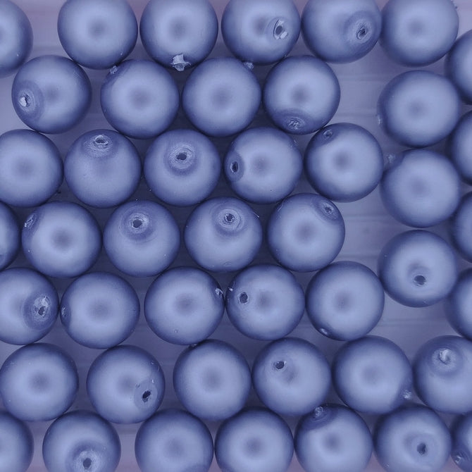 10 x 8mm pearls in Matt Grey