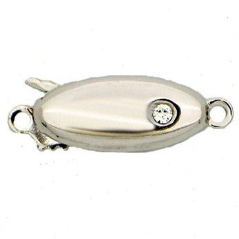 Claspgarten Silver clasp with 1 row 12823 - 14.5x6.5mm