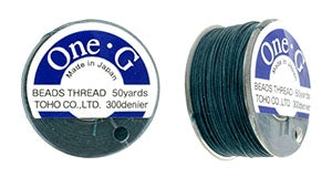 PT-50-22 - 50 yards of Toho One-G beading thread in Deep Green
