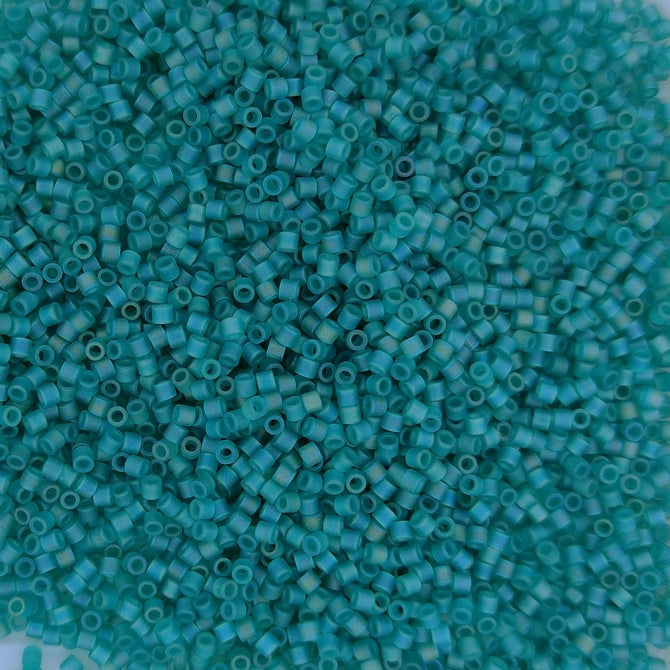 DBS1283 - 2.5g Size 15/0 delicas in Matt Transparent Caribbean Teal