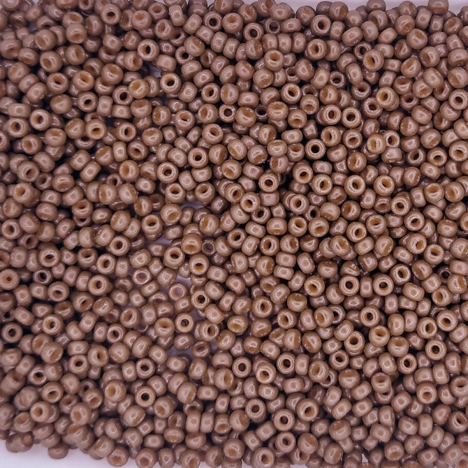 4492 - 10g Size 11/0 Miyuki seed beads in Duracoat Opaque Cognac