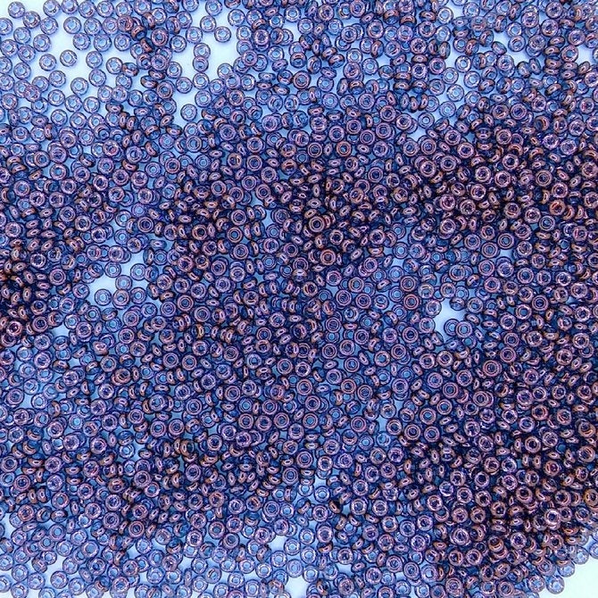 0201 - 5g Size 11/0 Toho Demi seed beads in Gold Lustred Amethyst