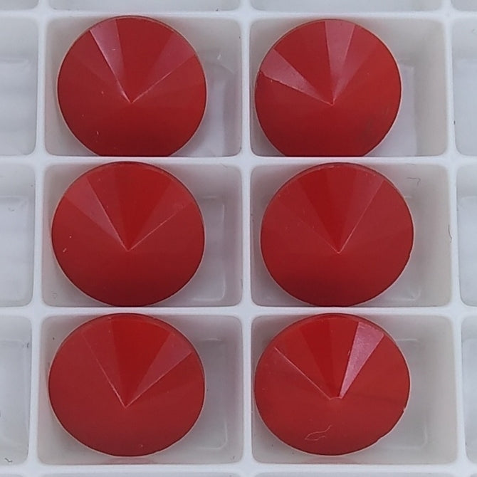 14mm rivoli in Coral (Matubo)