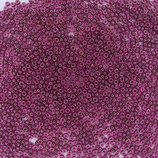 2236 - 10g Size 11/0 Miyuki seed beads in Transparent Raspberry Lustre