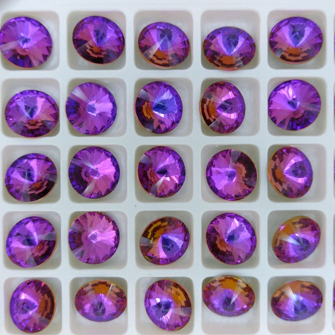 10.7mm rivoli in Crystal Violet Blue (Aurora)