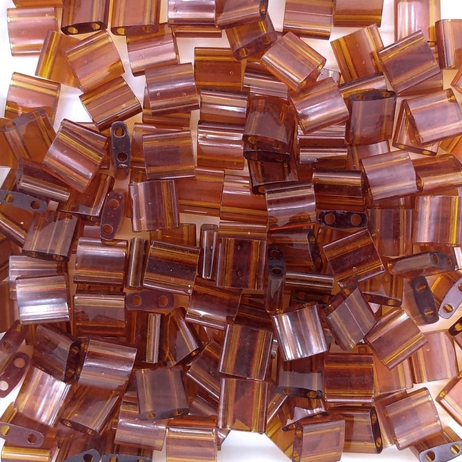 TL0134 - 5g Tila beads in Transparent Dark Topaz
