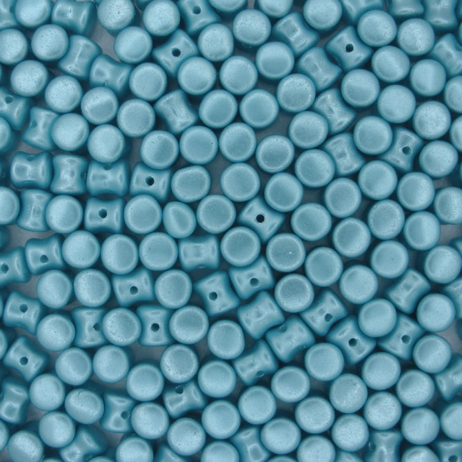 50 x diabolo beads in Pastel Aqua