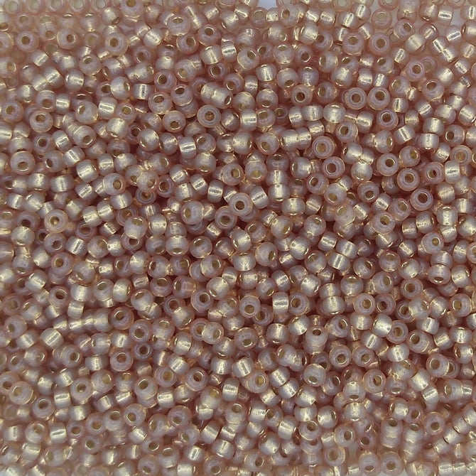 4243 - 10g Size 11/0 Miyuki seed beads in Duracoat Silver lined Gold Topaz