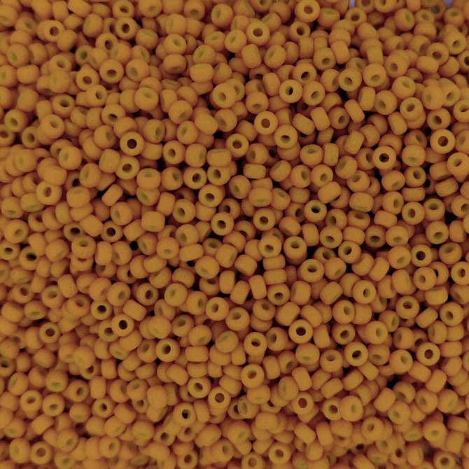 2041 - 10g Size 11/0 Miyuki seed beads in Matt Opaque Pale Pumpkin