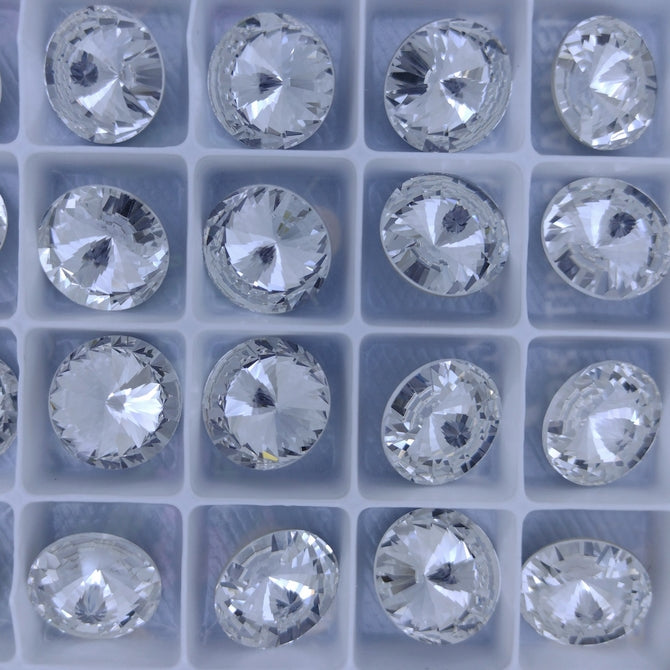 14mm rivoli in Crystal (Aurora)