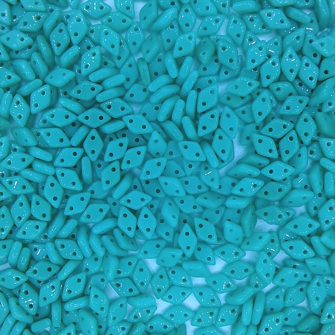 50 x CzechMate diamonds in Opaque Turquoise