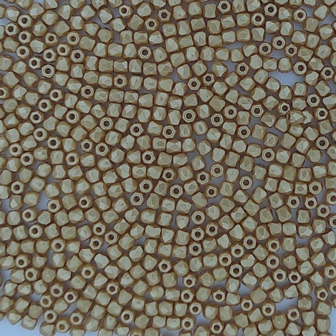 300 x True 2mm faceted beads in Pastel Light Brown