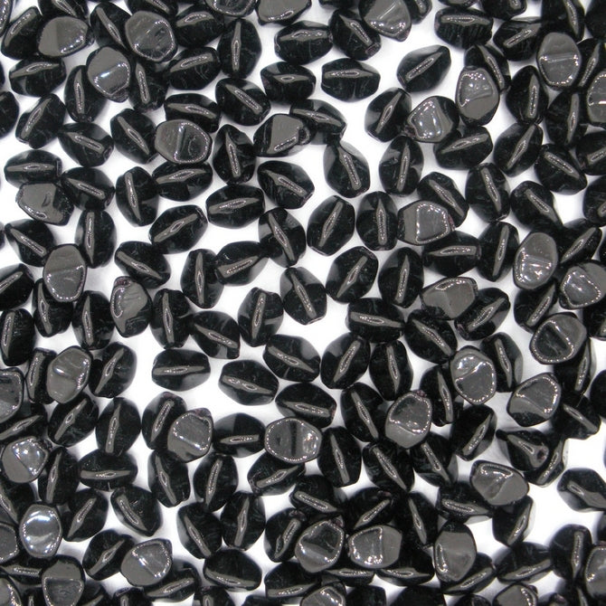 50 x pinch beads in Black (3x5mm)