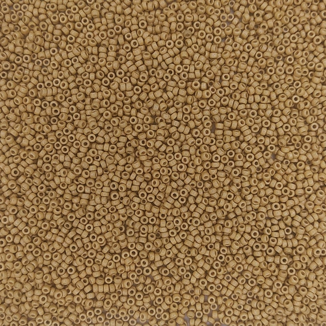 4202F - 5g Size 15/0 Miyuki seed beads in Matt Duracoat Galvanised Gold